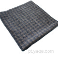 Tweed xadrez de tecido de lã Branco preto para casaco